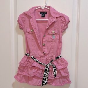 2T US POLO ASSN. Pink Ruffle Dress